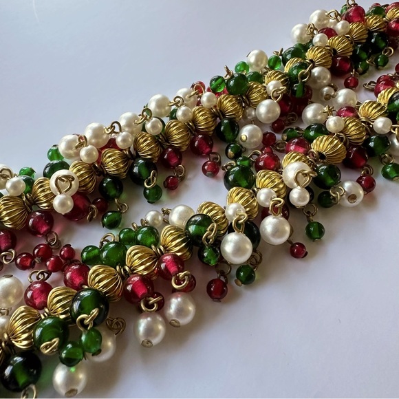 Vintage Chanel Mughal Style Glass Necklace, Circa 1930-1960s Attr Maison Gripoix - Picture 7 of 16